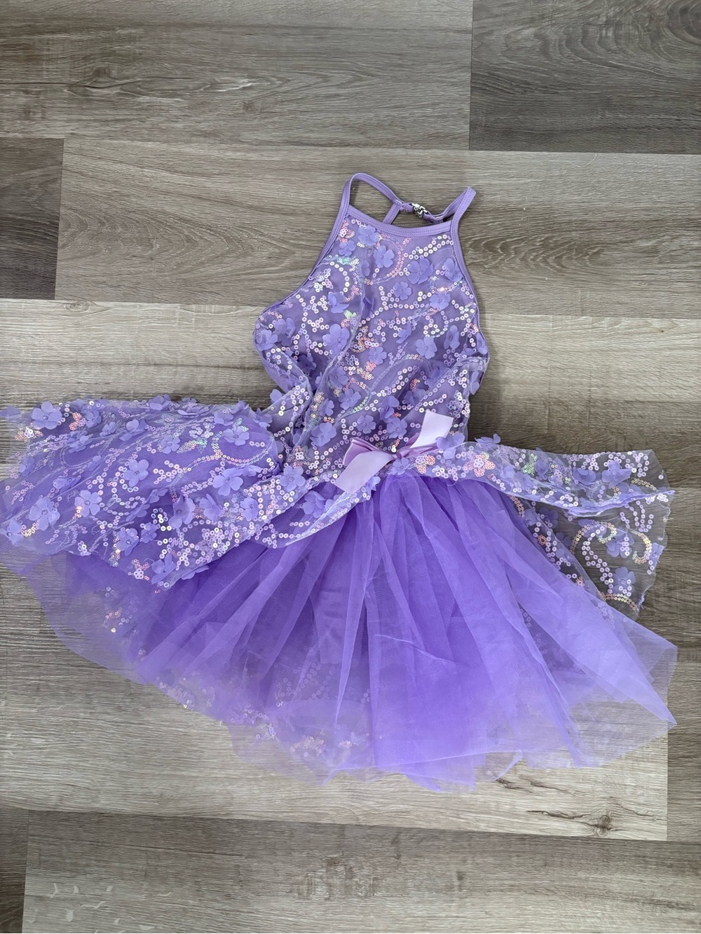 Purple Sequin Tulle Princess Kids Costume Dress